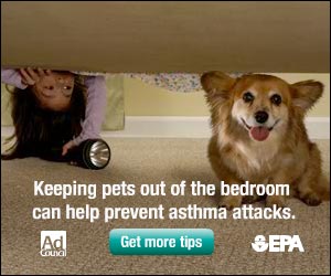 Keeping pets out of the bedroom can help prevent asthma attacks.