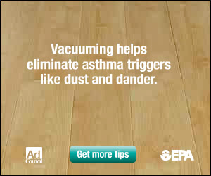 Vacuuming helps eliminate asthma triggers like dust and dander.